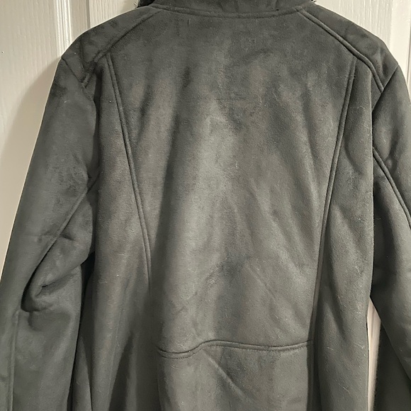 BRAND NEW Faux Suede Moto Jacket by Nina Leonard - Picture 3 of 7